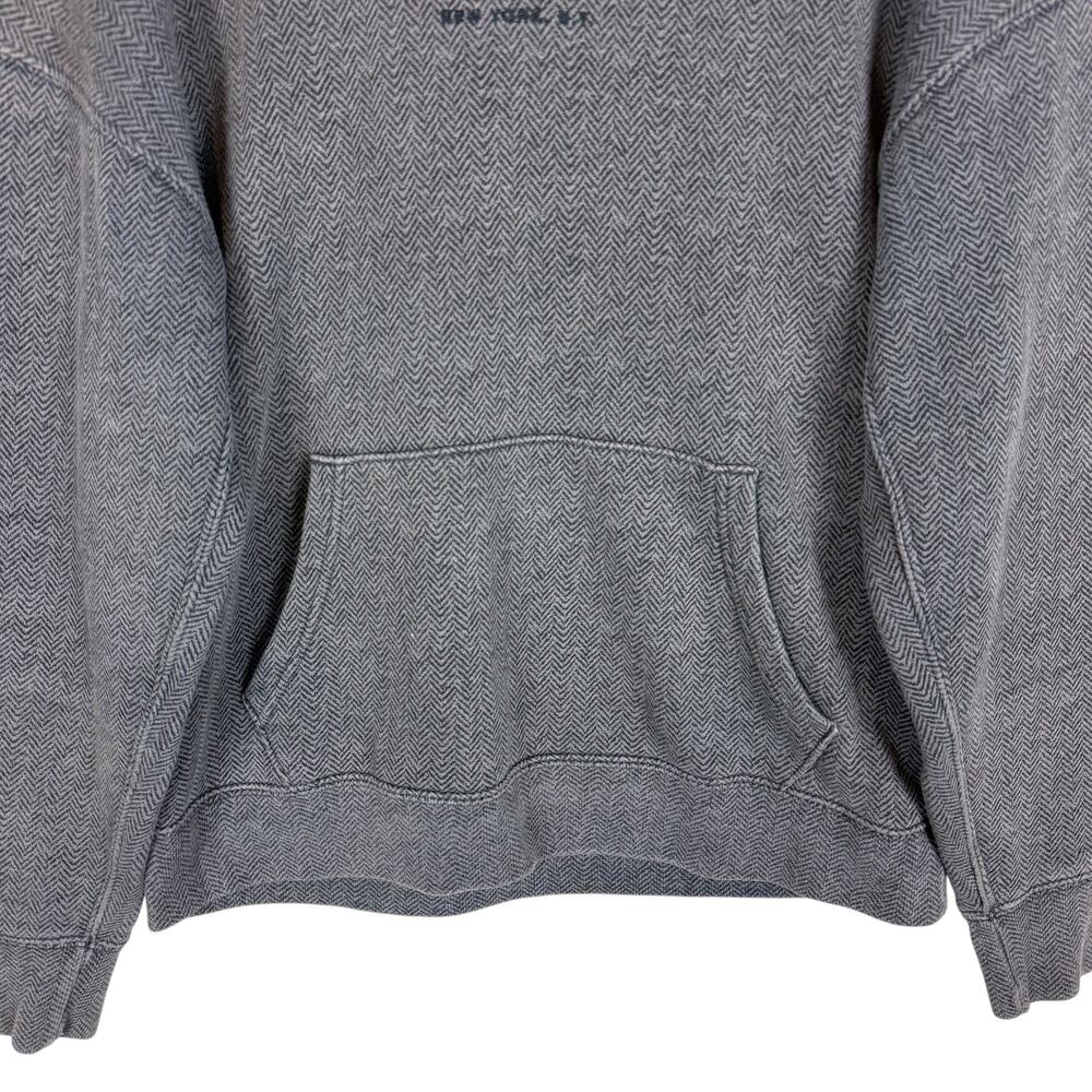 Abercrombie & Fitch Hoodie Women XS Gray Chevron Fleece Lined Relaxed Pullover - Picture 4 of 11